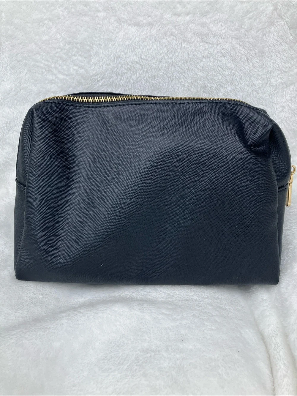 Vince Camuto Black & Gold Perforated Cosmetic Case
